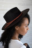 Jen & Co Debbie Braided Trim Wide Brim Fedora style shot