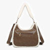Jen & Co Reece Sherpa Trim Satchel back view