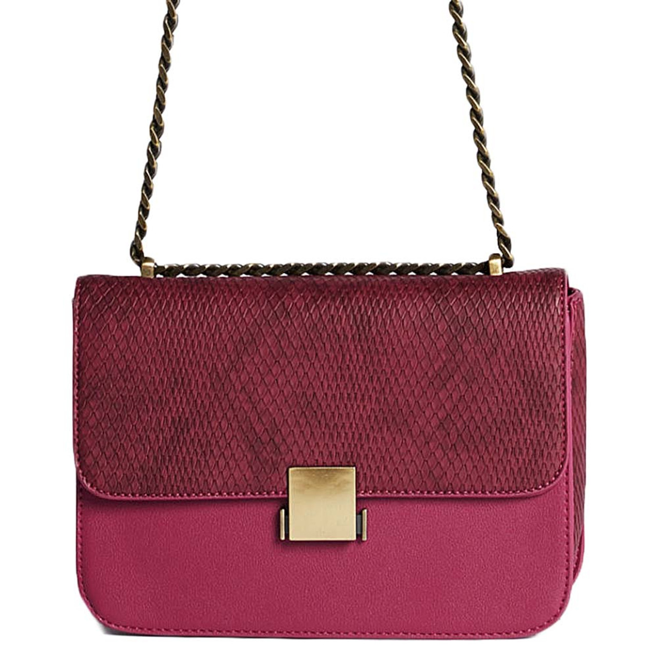 With Sophistication Burgundy Crossbody Bag