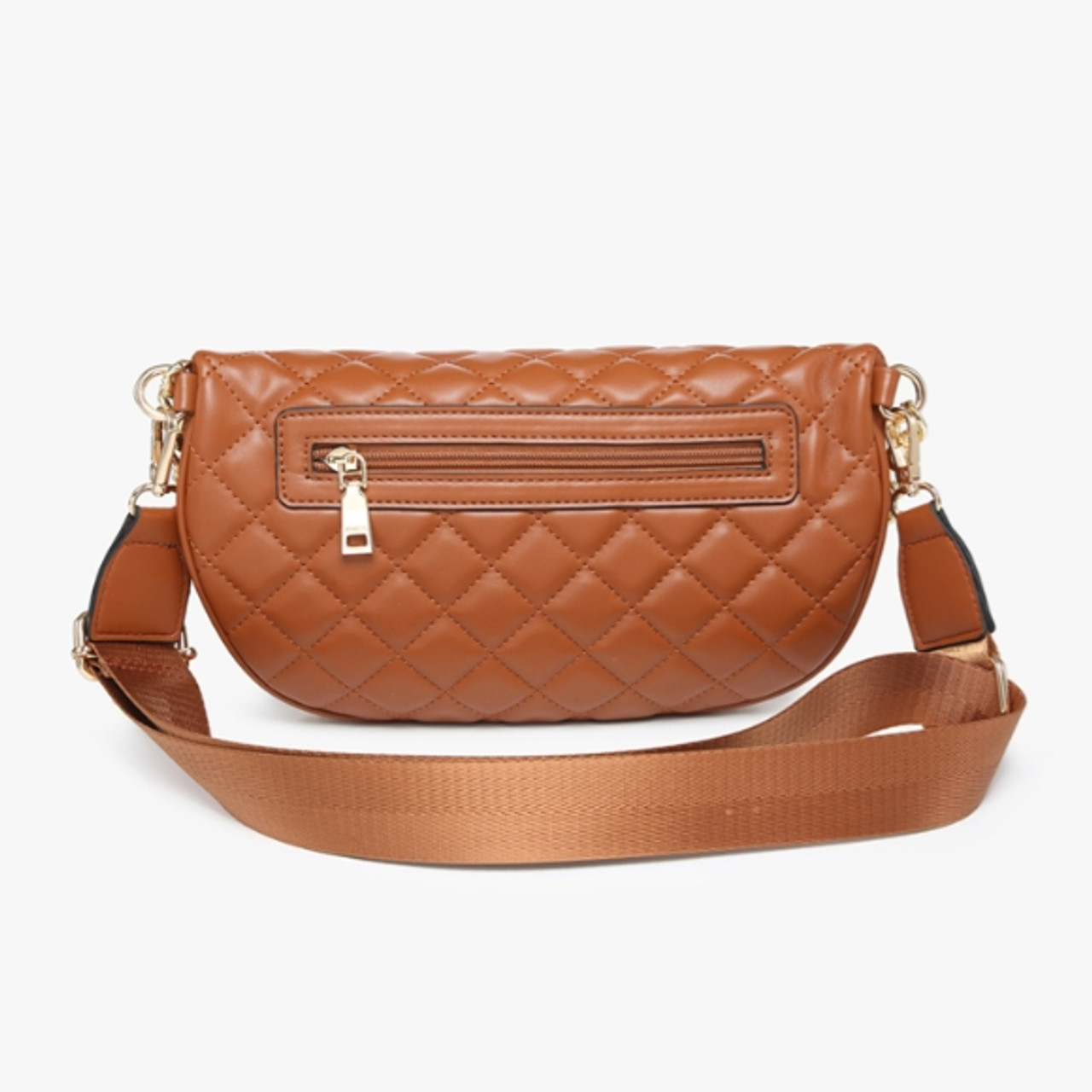 Ollie Quilted Crossbody Black/Tan
