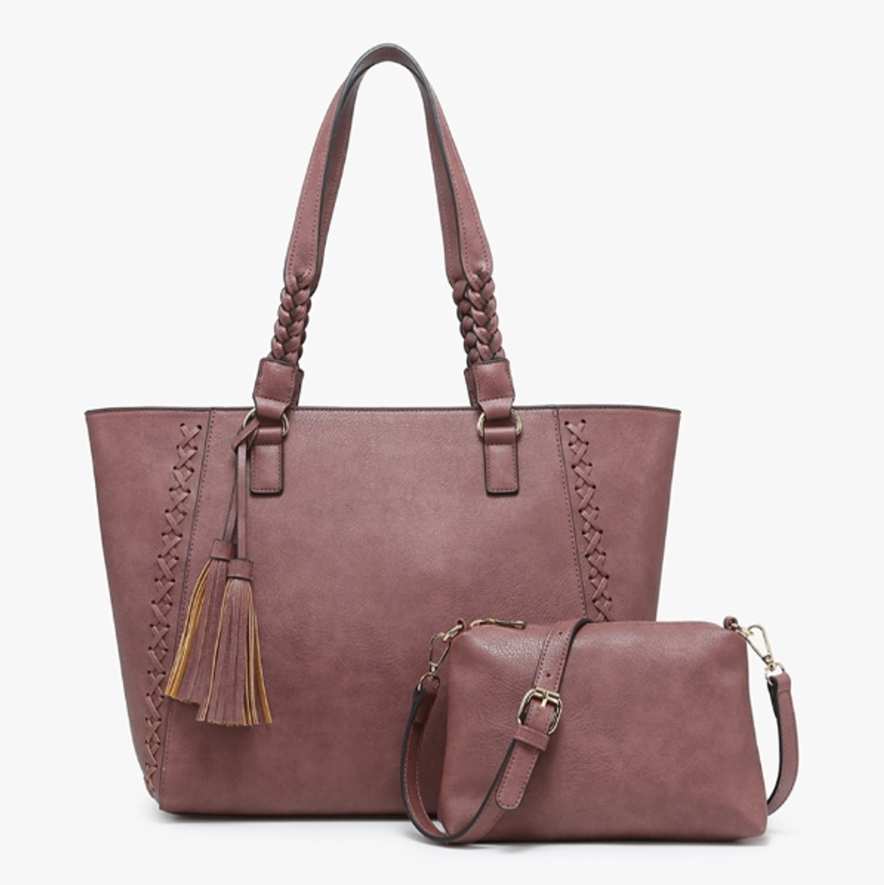 Lisa Structured Tote with Braided Accents