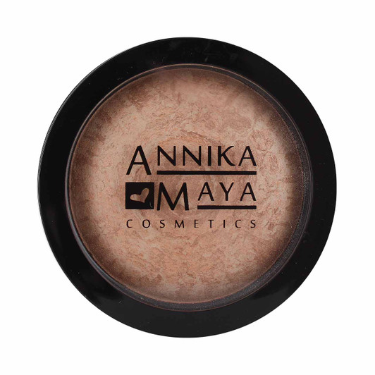 Annika Maya Baked Finishing Powder - Satin Glow - front of compact Annika Maya Baked Finishing Powder - Satin Glow - front of compact