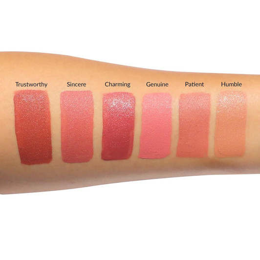 theBalm Meet Matt(e) Hughes 6 Mini Liquid Lipsticks - Nude swatches
