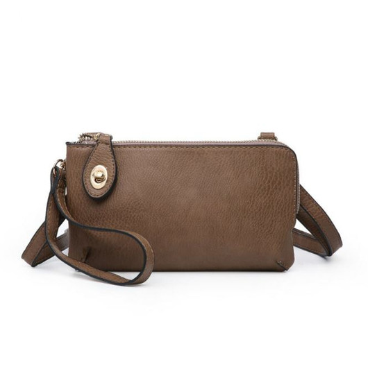 Jen & Co Kendall Crossbody/Wristlet with Twist Lock Closure