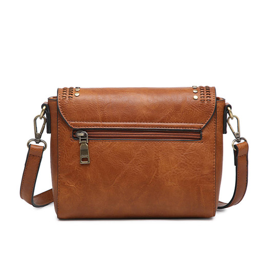 Jen & Co Sage Studded Crossbody back view Jen & Co Sage Studded Crossbody back view
