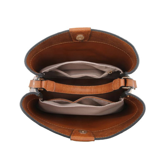 Jen & Co Tati Satchel inside view