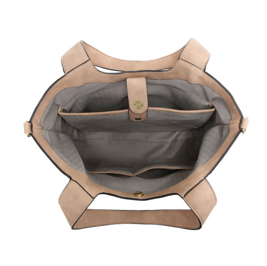 Jen & Co Lane Tote Bag with Pouch inside view Jen & Co Lane Tote Bag with Pouch inside view