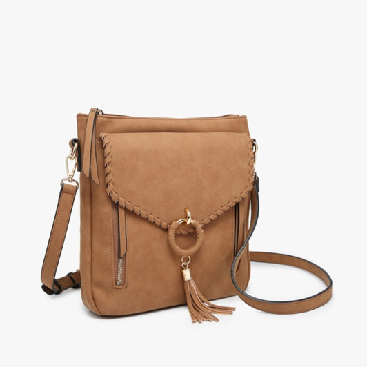 Jen & Co Layla Faux Suede Whipstitch Crossbody alt view Jen & Co Layla Faux Suede Whipstitch Crossbody alt view