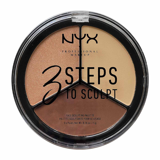 NYX 3 Steps to Sculpt Face Sculpting Palette in Light NYX 3 Steps to Sculpt Face Sculpting Palette in Light