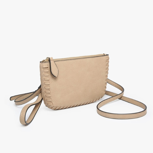 Jen & Co Bonnie Dual Compartment Whipstitch Crossbody alt view Jen & Co Bonnie Dual Compartment Whipstitch Crossbody alt view