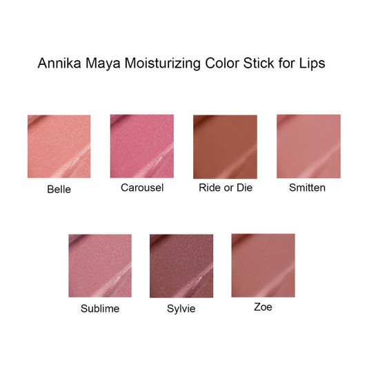 Annika Maya Moisturizing Color Stick for Lips Shade Chart Annika Maya Moisturizing Color Stick for Lips Shade Chart