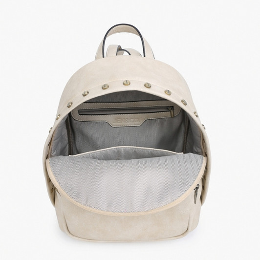 Jen & Co Sariya Studded Backpack w/ Front Pocket inside view Jen & Co Sariya Studded Backpack w/ Front Pocket inside view