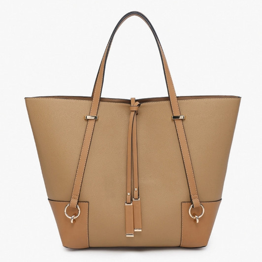 Jen & Co Kya Structured Tote w/ Contrast Trim