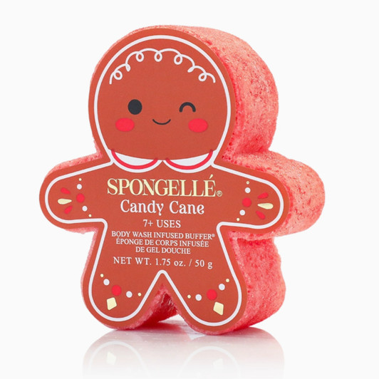 Spongelle Candy Cane Gingerbread Holiday Buffer