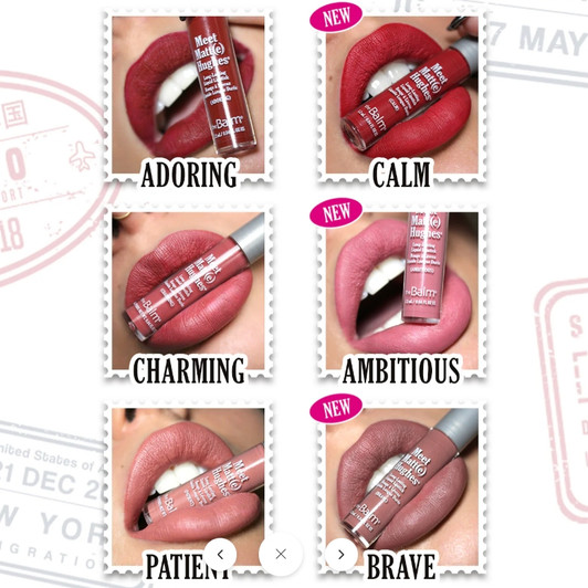 theBalm Meet Matt(e) Hughes Special Delivery Lip Kit style shot of swatches on lips