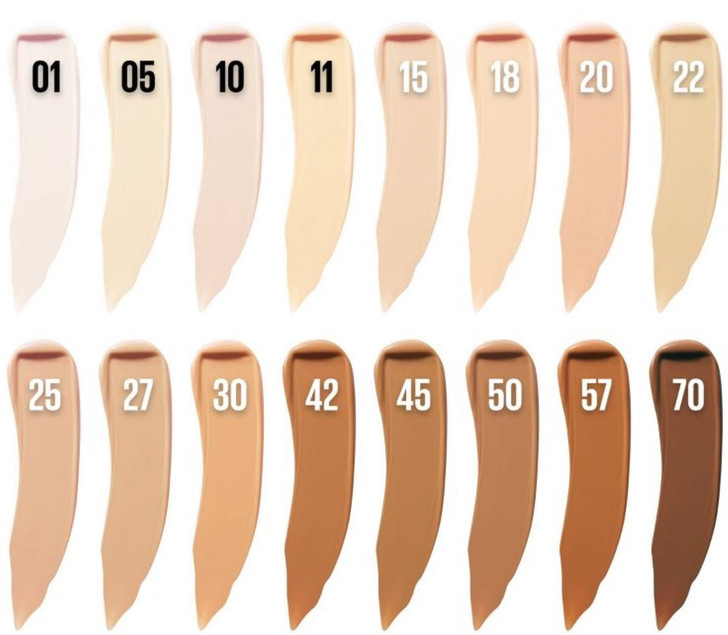 Maybelline Super Stay 30H Active Wear Liquid Concealer shade chart Maybelline Super Stay 30H Active Wear Liquid Concealer shade chart