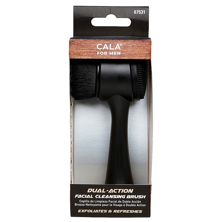 Cala for Men Dual-Action Facial Cleansing Brush in box