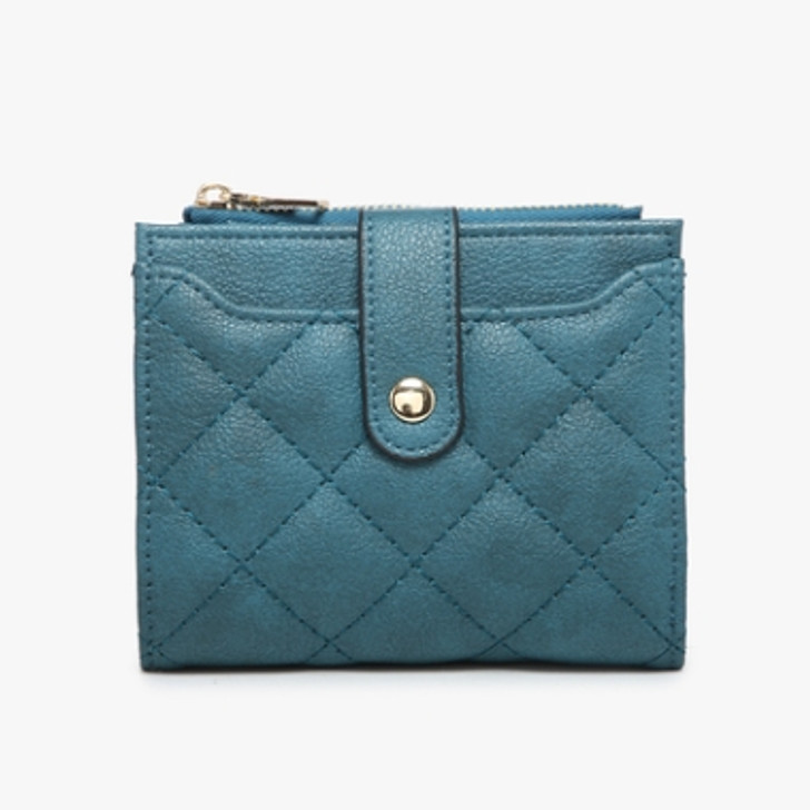 Jen & Co Melody Quilted Wallet in peacock