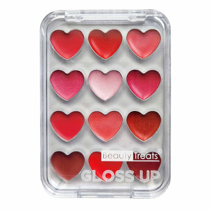 Beauty Treats Gloss Up 12 Color Heart Shaped Lip Gloss Kit