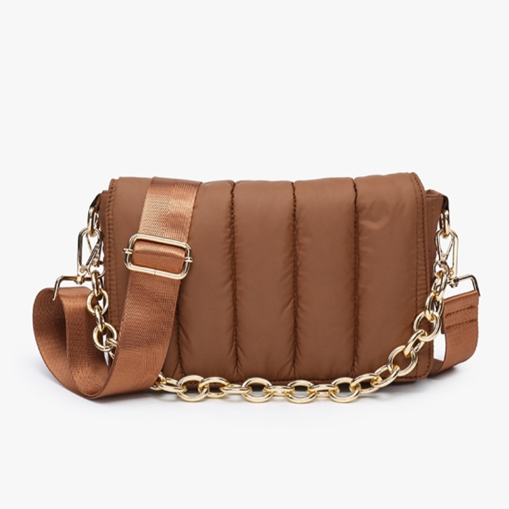 Jen & Co Quilted Crossbody with Chain