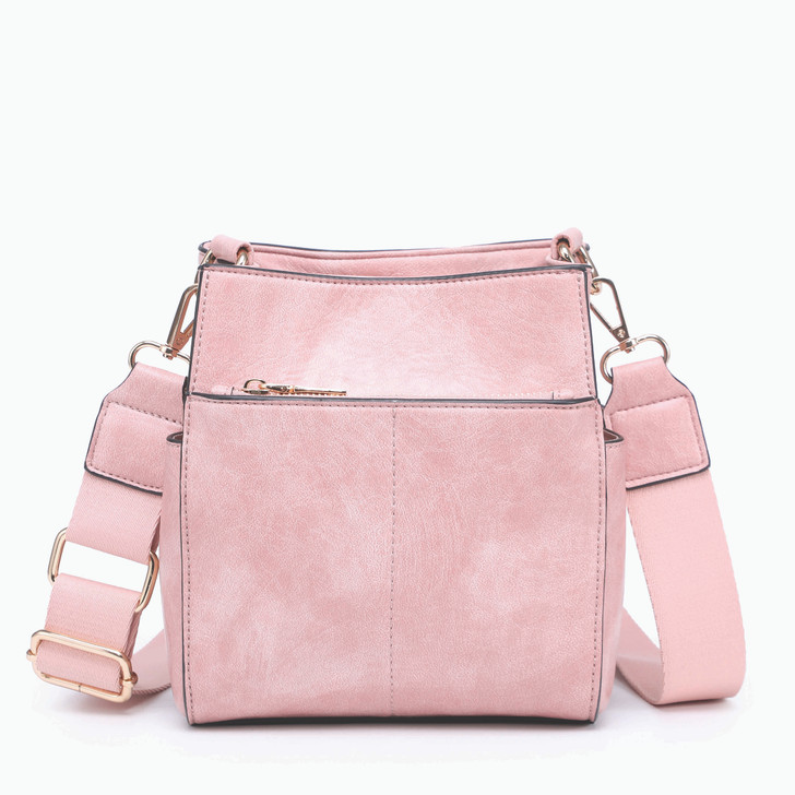 Jen & Co Jeanne Square Bucket Bag w/ Guitar Strap - Brigettes Boutique