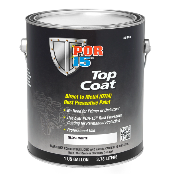 POR-15 TOP COAT GLOSS WHITE GALLON