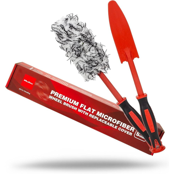 Maxshine Premium Flat Microfiber Brush With Replaceable Cover - Small