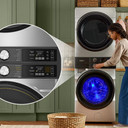 Whirlpool® Smart ENERGY STAR® Front Load Laundry Tower 5.2 cu. ft. IEC Washer & 7.4 cu. ft. Electric Dryer with UV Clean Technology and FreshFlow™ Vent System YWEF5727TR