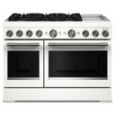 KitchenAid® 48-Inch 6 Burner Commercial-Style Dual Fuel Range with Griddle KFDD948SPL