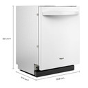 Whirlpool® 44 dBA Dishwasher Flush with Cabinets with 3rd Rack WDT550SAPW