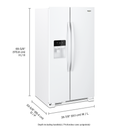 Whirlpool® 36-inch Wide Side-by-Side Refrigerator - 25 cu. ft. WRS325SDHW