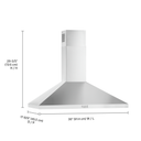 Whirlpool® ENERGY STAR® Certified 36 Chimney Wall Mount Range Hood WVW73UC6LS