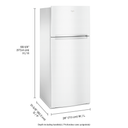 Whirlpool® 28-inch Wide Refrigerator Compatible With The EZ Connect Icemaker Kit – 18 Cu. Ft. WRT518SZFW