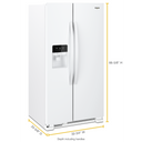 Whirlpool® 33-inch Wide Side-by-Side Refrigerator - 21 cu. ft. WRS321SDHW