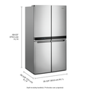 Whirlpool® 36-inch Wide Counter Depth 4 Door Refrigerator - 19.4 cu. ft. WRQA59CNKZ