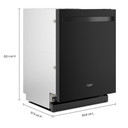 Whirlpool® 44 dBA Dishwasher Flush with Cabinets with 3rd Rack WDT550SAPB