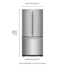 Whirlpool® 30-inch Wide Contemporary Handle French Door Refrigerator - 20 cu. ft. WRFA60SFHZ