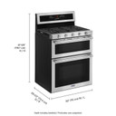 Maytag® 30-INCH WIDE DOUBLE OVEN GAS RANGE WITH TRUE CONVECTION - 6.0 CU. FT. MGT8800FZ