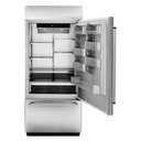 Kitchenaid® 20.9 Cu. Ft. 36 Width Built-In Stainless Bottom Mount Refrigerator with Platinum Interior Design KBBR306ESS