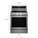 Kitchenaid® 30-Inch 5-Burner Gas Convection Range KFGG500ESS