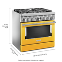 KitchenAid® 36'' Smart Commercial-Style Dual Fuel Range with 6 Burners KFDC506JYP