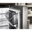 Kitchenaid® 23.8 cu. ft. 36" Counter-Depth French Door Platinum Interior Refrigerator with PrintShield™ Finish KRFC704FBS