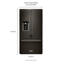 Kitchenaid® 23.8 cu. ft. 36" Counter-Depth French Door Platinum Interior Refrigerator with PrintShield™ Finish KRFC704FBS