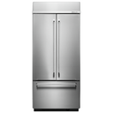 Kitchenaid® 20.8 Cu. Ft. 36 Width Built In Stainless Steel French Door Refrigerator with Platinum Interior Design KBFN506ESS