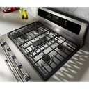 Kitchenaid® 30-Inch 5 Burner Dual Fuel Double Oven Convection Range KFDD500ESS