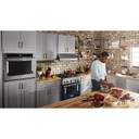 KitchenAid® 30'' Smart Commercial-Style Dual Fuel Range with 4 Burners KFDC500JIB