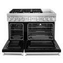 KitchenAid® 48'' Smart Commercial-Style Dual Fuel Range with Griddle KFDC558JBK