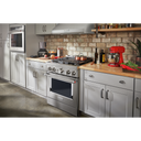 KitchenAid® 30'' Smart Commercial-Style Gas Range with 4 Burners KFGC500JSS