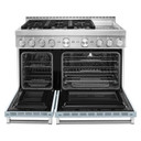 KitchenAid® 48'' Smart Commercial-Style Gas Range with Griddle KFGC558JMB