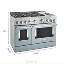 KitchenAid® 48'' Smart Commercial-Style Gas Range with Griddle KFGC558JMB